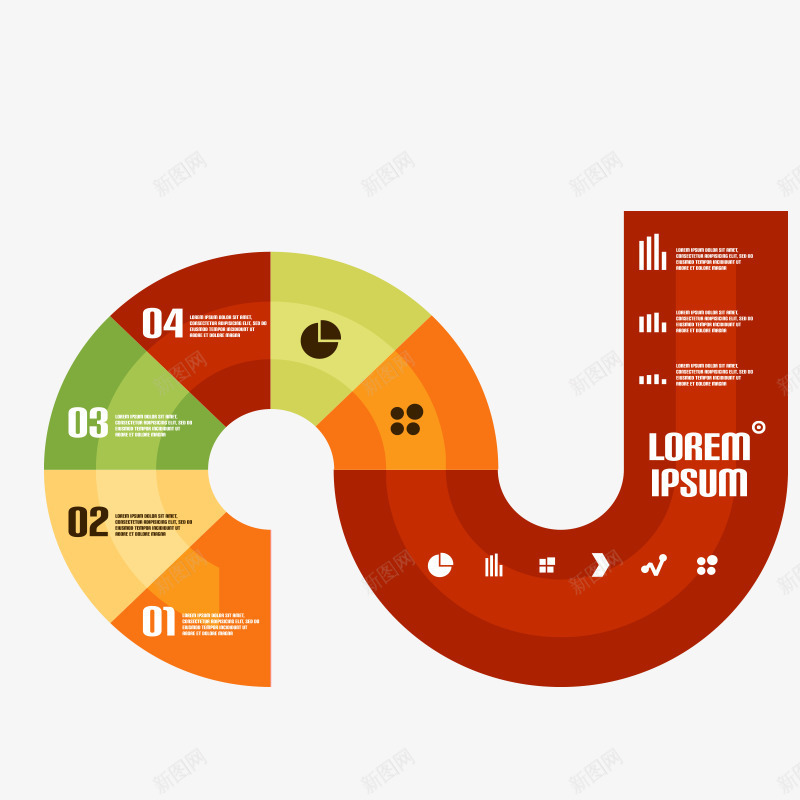 不规则变形饼状图展示png免抠素材_88icon https://88icon.com ppt ppt素材 不规则变形 平面设计 饼状图