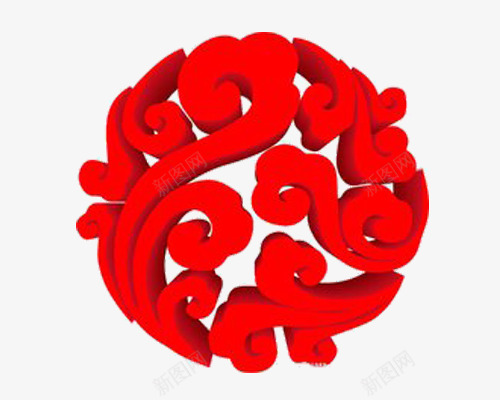 祥云底纹png免抠素材_88icon https://88icon.com 复古风 祥云图案 红色