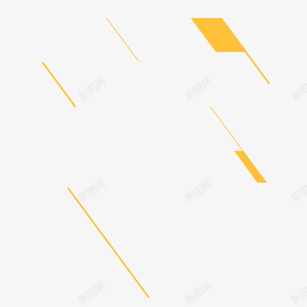 黄色斜线png免抠素材_88icon https://88icon.com 几何 斜线条 科技 简约 黄色