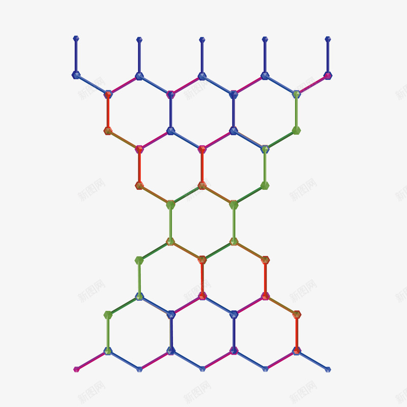 彩色多边形网格透视png免抠素材_88icon https://88icon.com 多边形 彩色 网格 透视 透视网格