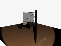 木制场地棕色篮球场地篮球架高清图片