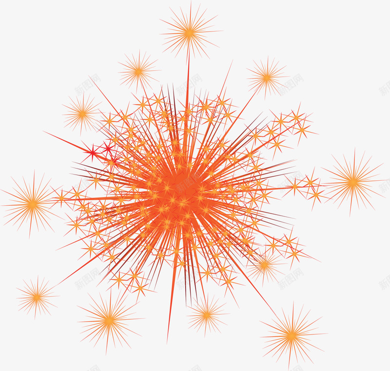 春节美丽橘色烟花png免抠素材_88icon https://88icon.com 春节烟花 橘色烟花 烟花爆竹 礼花 绽放的烟花 美丽烟花