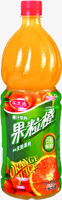 果粒橙饮料橙汁新鲜包装素材