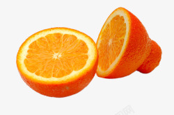 切成两半的橙子素材
