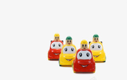 4个人开车的玩具模型素材