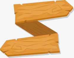 木质折叠标签矢量图素材
