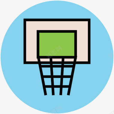 篮球筐健身篮球筐图标图标