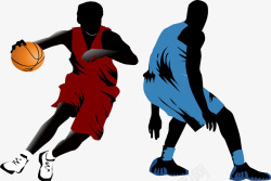 黑人篮球打篮球的黑人简图高清图片