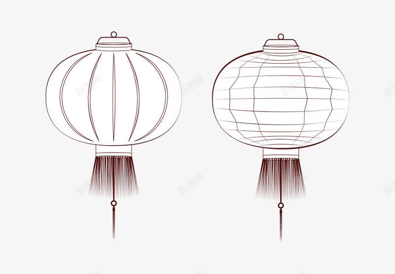 手绘灯笼矢量图ai免抠素材_88icon https://88icon.com 手绘 春节 登录 节日 矢量图