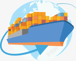 国际贸易电商快运国际贸易矢量图高清图片