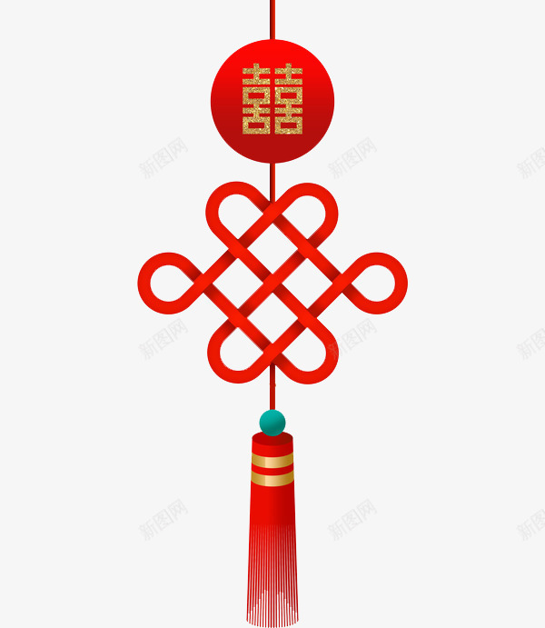 红色中国结png免抠素材_88icon https://88icon.com 喜庆 囍字 团圆 大红色 家和万事兴 幸福美满 春节 桃心 流苏