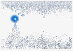 星光雪花圣诞树矢量图素材