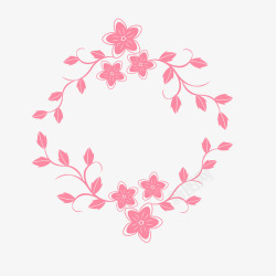 粉色花纹路的素材