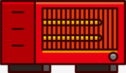 矢量电暖器手绘卡通电暖器高清图片