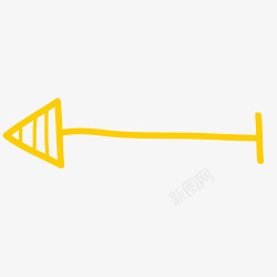 漂浮不规则箭头铅笔画素材