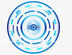 科技扫描装饰圆形矢量图素材