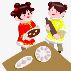 中国风冬至吃饺子1素材