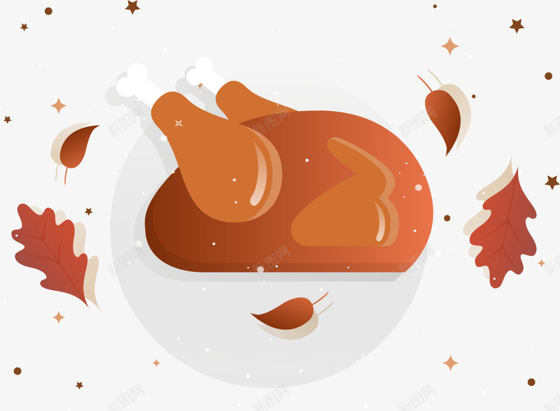 卡通美味烤鸡png免抠素材_88icon https://88icon.com Thanksgiving 卡通烤鸡 感恩节 感恩节快乐 感谢 美食 食物
