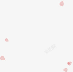 粉红叶子透明漂浮装饰素材