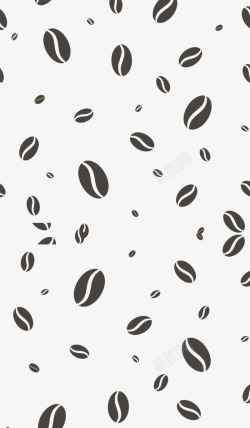 咖啡豆漂浮底纹背景素材