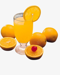 鲜橙片鲜炸橙汁高清图片