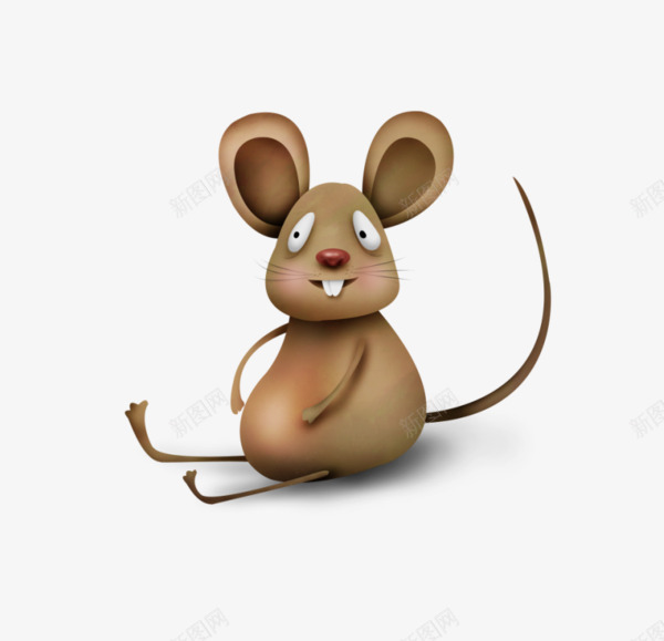 一脸懵逼的老鼠png免抠素材_88icon https://88icon.com 卡通老鼠 坐着的老鼠 老鼠