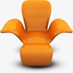 橙色创意椅子矢量图素材