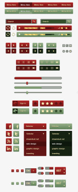 圣诞节主题UI工具包图标图标