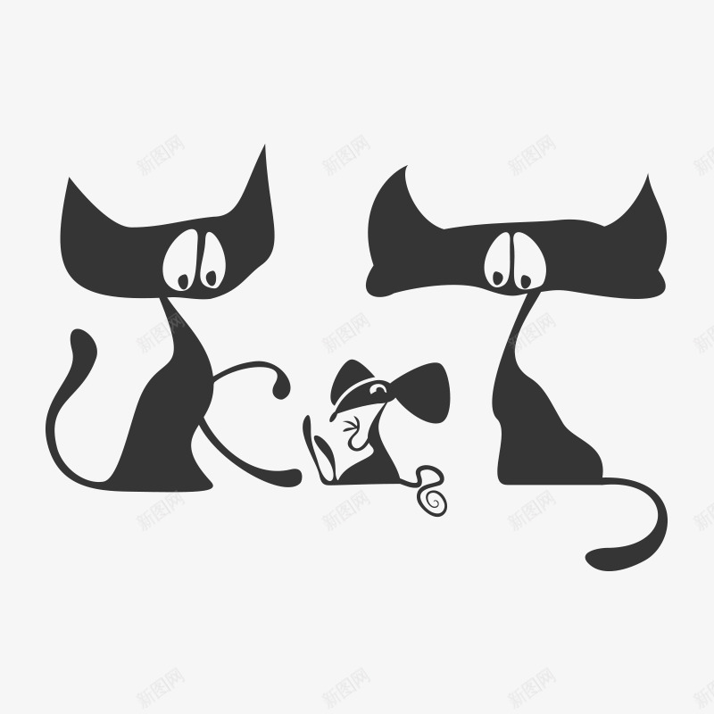 猫咪和老鼠png免抠素材_88icon https://88icon.com 剪影 动物 卡通 尾巴 手绘 猫咪 简图 老鼠 老鼠生日 黑色的