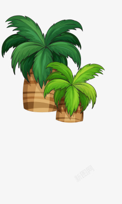 卡通简约大树装饰广告素材