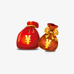 春节新年红色钱袋素材