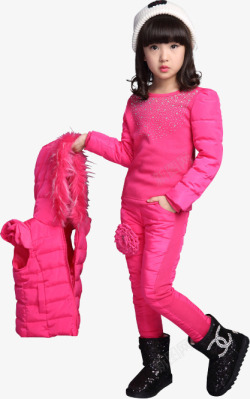 冬季可爱女童服饰素材