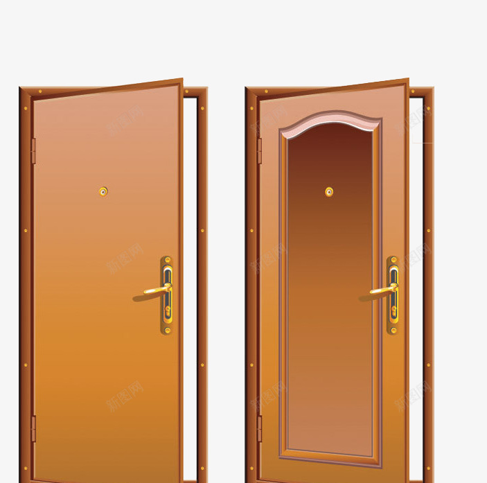 两扇打开的门png免抠素材_88icon https://88icon.com 两扇门 屋门 开门 打开的门