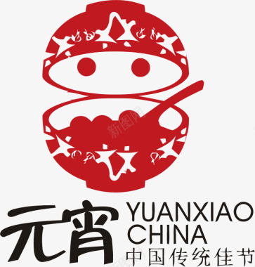 过新年庆团圆中国传统节日logo图标图标