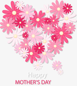 母亲节快乐花朵爱心素材