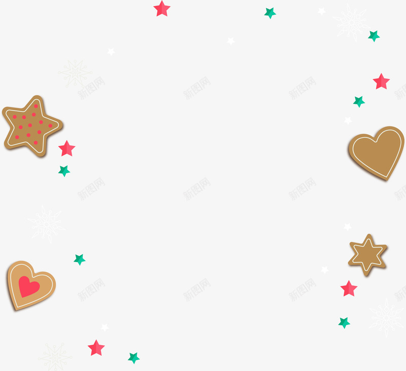 咖啡色漂浮饼干png免抠素材_88icon https://88icon.com 五角星 冬季 咖啡色图案 圣诞快乐 圣诞节 新年快乐 漂浮饼干 爱心