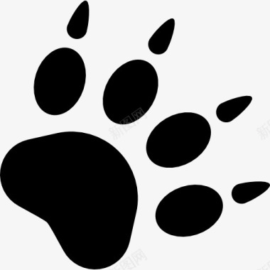 狗犬爪印图标图标