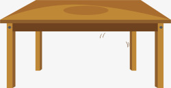 简约木质桌子矢量图素材