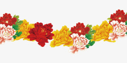 红黄花春节新春装饰花朵高清图片