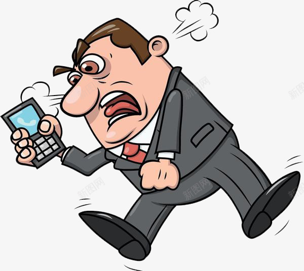 手绘商务男士手拿手机png免抠素材_88icon https://88icon.com 卡通手绘 惊讶 手机 水彩 生气 男人 男士