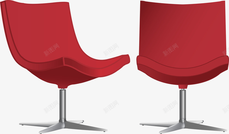 现代简约红色椅子png免抠素材_88icon https://88icon.com 家具 时尚 椅子 现代 简约 红色