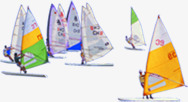 帆船彩色卡通夏天素材
