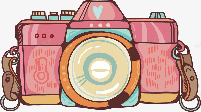 个性粉色相机大镜头矢量图ai免抠素材_88icon https://88icon.com 卡通 彩绘 彩色 投影仪 相机 相机闪光灯 科技 老式相机 设备手绘 镜头 闪光灯 矢量图