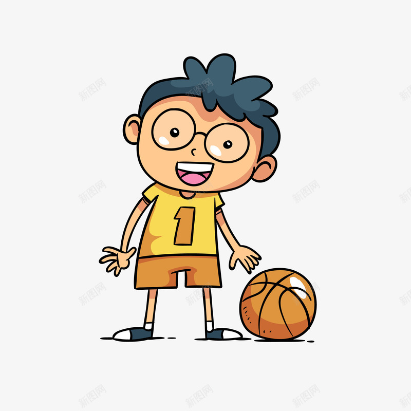卡通打篮球的男孩矢量图eps免抠素材_88icon https://88icon.com 卡通 卡通男孩 卡通篮球 小男孩 打篮球 打篮球男孩 男孩 矢量图