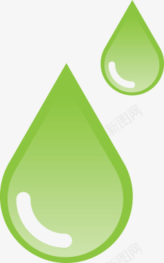 节能绿色水滴矢量图图标图标