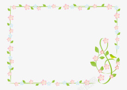 花朵框架粉色美丽花朵藤蔓框架高清图片