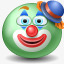 小丑的脸表情符号GreenE图标图标