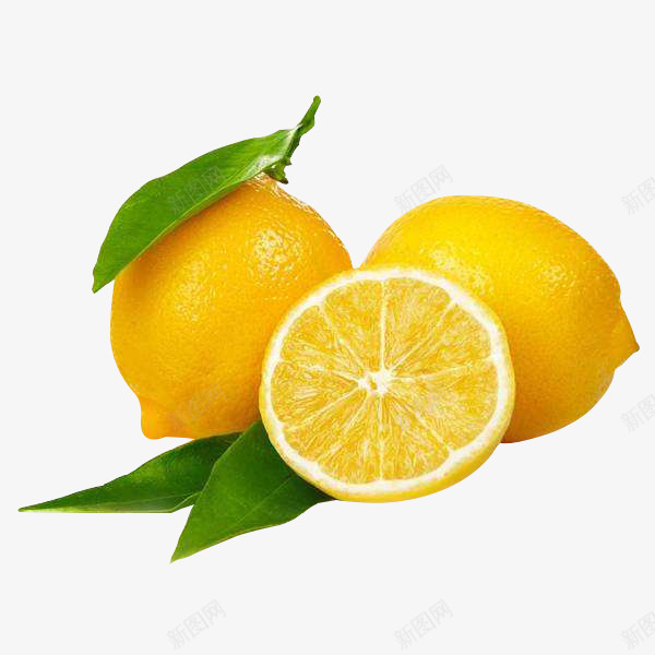 带叶子的柠檬png免抠素材_88icon https://88icon.com 带叶子的柠檬 柠檬 柠檬片 水果