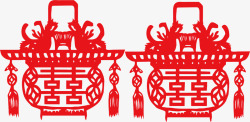 春节红色灯笼大年初一素材