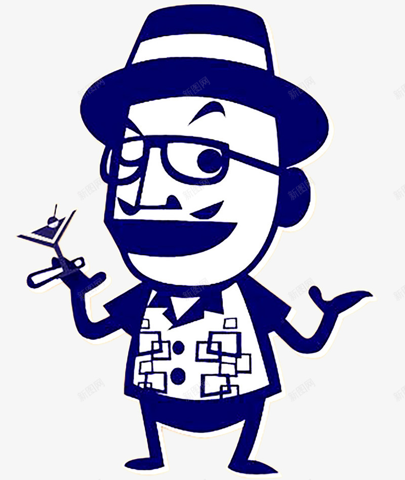 抽烟的男人png免抠素材_88icon https://88icon.com 卡通的 手绘的 抽烟的 抽烟的男人 男人 矢量的 绅士 蓝色 装饰
